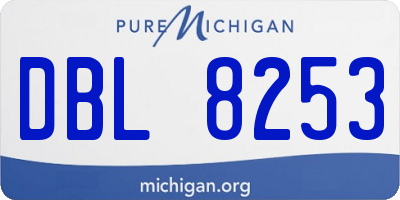 MI license plate DBL8253