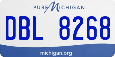 MI license plate DBL8268