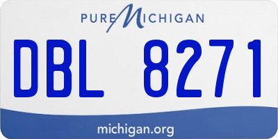 MI license plate DBL8271