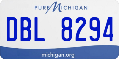 MI license plate DBL8294