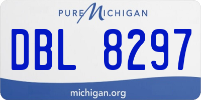 MI license plate DBL8297