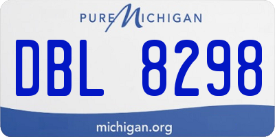 MI license plate DBL8298