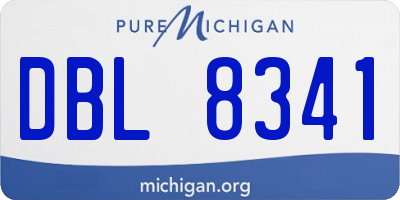 MI license plate DBL8341