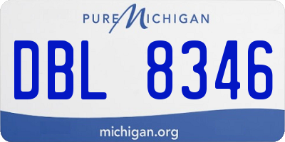 MI license plate DBL8346