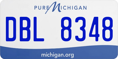 MI license plate DBL8348