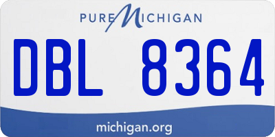 MI license plate DBL8364