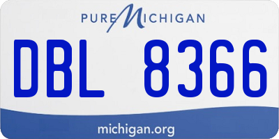 MI license plate DBL8366