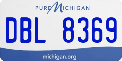 MI license plate DBL8369