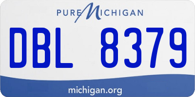 MI license plate DBL8379