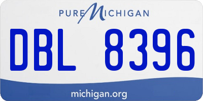 MI license plate DBL8396
