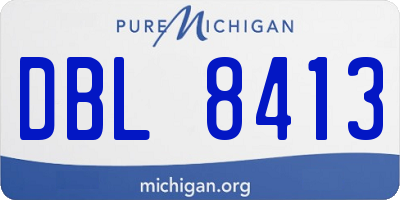 MI license plate DBL8413