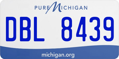 MI license plate DBL8439