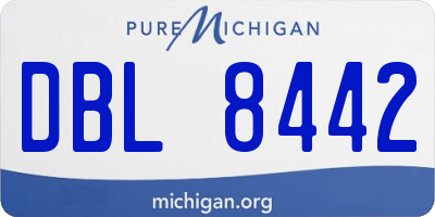 MI license plate DBL8442