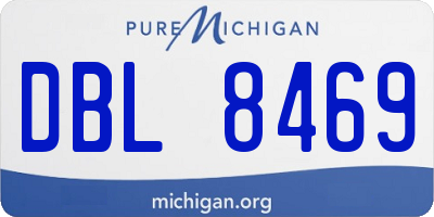 MI license plate DBL8469