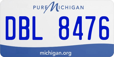 MI license plate DBL8476