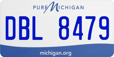 MI license plate DBL8479