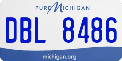 MI license plate DBL8486