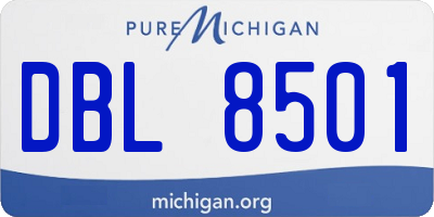 MI license plate DBL8501