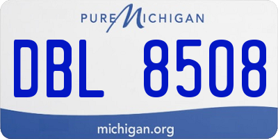 MI license plate DBL8508