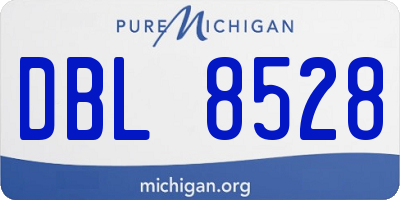MI license plate DBL8528