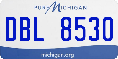 MI license plate DBL8530