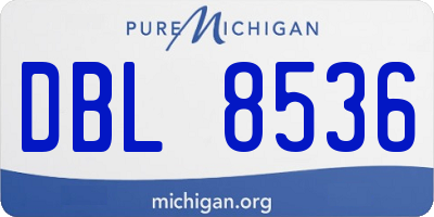 MI license plate DBL8536