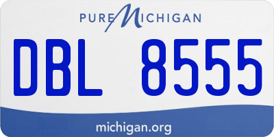 MI license plate DBL8555