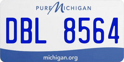 MI license plate DBL8564
