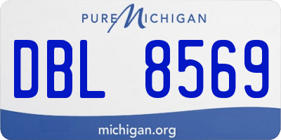 MI license plate DBL8569