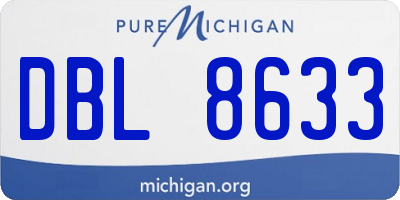 MI license plate DBL8633