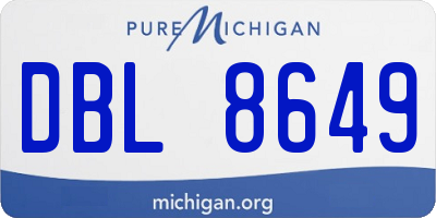 MI license plate DBL8649