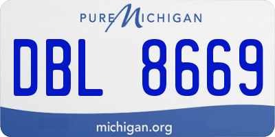 MI license plate DBL8669