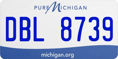 MI license plate DBL8739