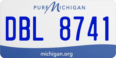 MI license plate DBL8741