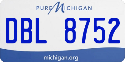 MI license plate DBL8752