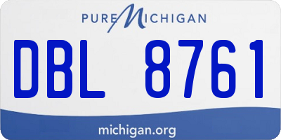MI license plate DBL8761