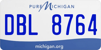 MI license plate DBL8764