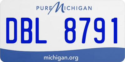 MI license plate DBL8791