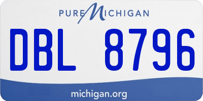 MI license plate DBL8796