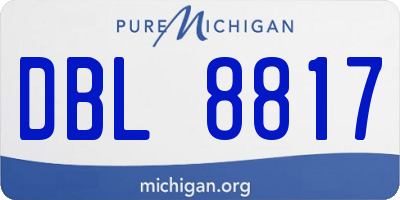 MI license plate DBL8817