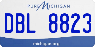 MI license plate DBL8823