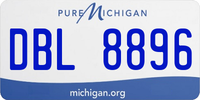 MI license plate DBL8896
