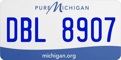 MI license plate DBL8907