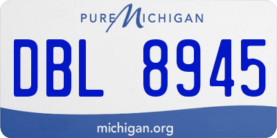 MI license plate DBL8945