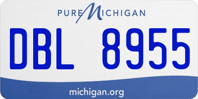 MI license plate DBL8955