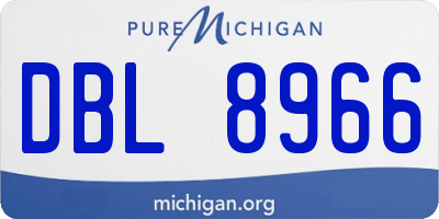 MI license plate DBL8966