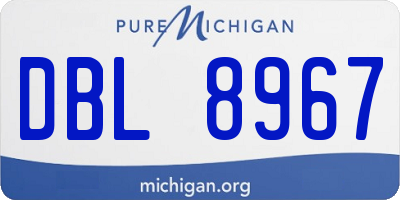 MI license plate DBL8967