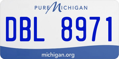 MI license plate DBL8971