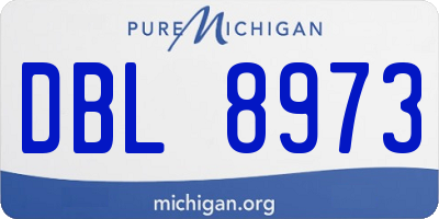 MI license plate DBL8973