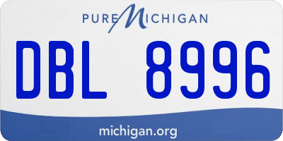 MI license plate DBL8996